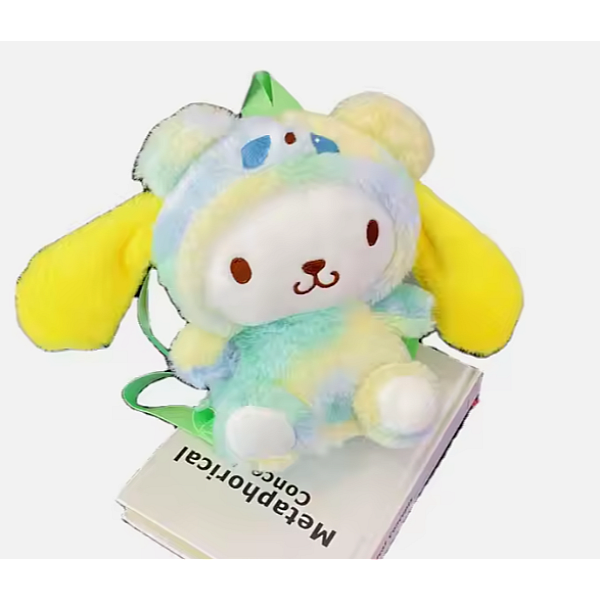 Λούτρινη παιδική τσάντα Πλάτης Sanrio Kuromi Hello Kitty 10291-1 Κίτρινο