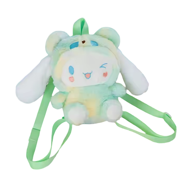 Λούτρινη παιδική τσάντα Πλάτης Sanrio Kuromi Hello Kitty 10291-4 Πράσινο