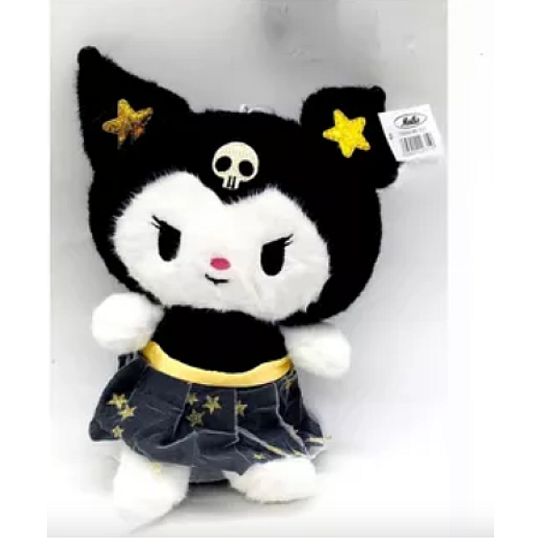 Λούτρινο Sanrio Kuromi Hello Kitty 28cm 1440-268 Μαύρο