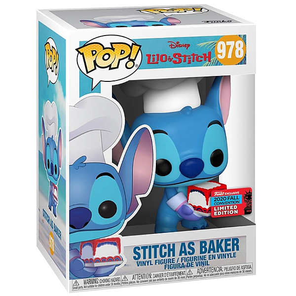 Pop Disney Lilo & Stitch 3,75 Inch Action Figure Exclusive - Stitch as Baker #978 Μπλε