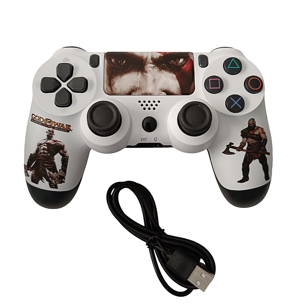 Ασύρματο Χειριστήριο Gamepad PS4 Doubleshock - Συμβατό με PS TV PS Now Wireless Controller God Of War P4-17539-05 Λευκό