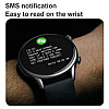 NK28 Smartwatch με Παλμογράφο Μαύρο