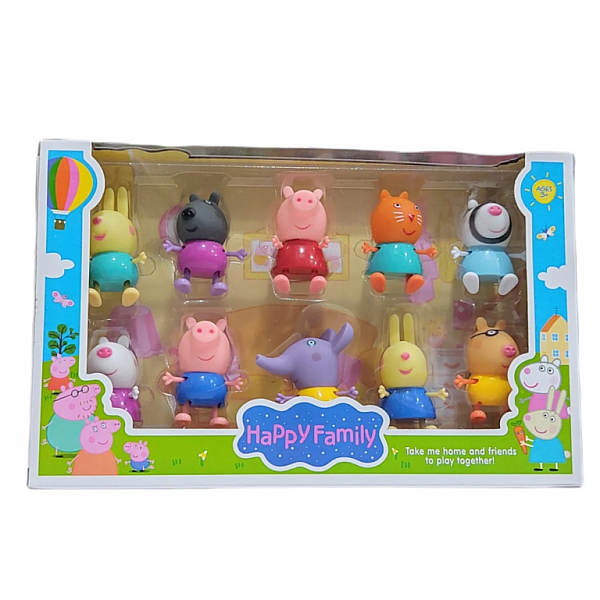 Παιχνίδι Peppa Pig Happy Family 10 Τεμχ 5807-2