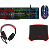 AOAS AS-1088 4in1 Σετ Gaming Πληκτρολόγιο με RGB φωτισμό & Ποντίκι (Αγγλικό US)