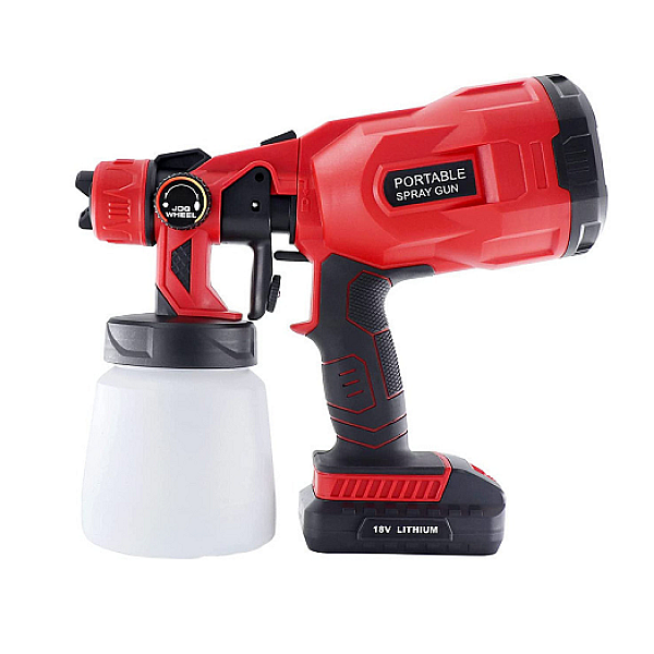 Ηλεκτρικό πιστόλι βαφής 2 Μπαταρίες 36V Spray Gun CX33 Κόκκινο