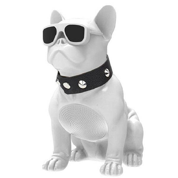 H-M10 Bulldog Head Rotatable Ηχείο Bluetooth 5W με Διάρκεια Μπαταρίας έως 6 ώρες 20 cm Άσπρο