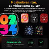 Howear HW 10 Pro 2 Smart Watch Οθόνη AMOLED 2,10 ιντσών Δώρο 3 λουράκια 1 αναπτήρα Ασημί