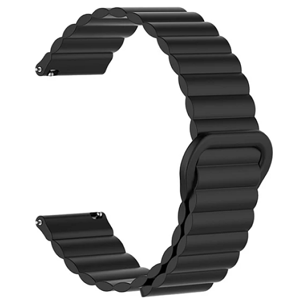 Λουράκι Σιλικόνης για Apple Watch Κούμπωμα Μαγνητικό 42/44/45/49mm M00-12 Μαύρο