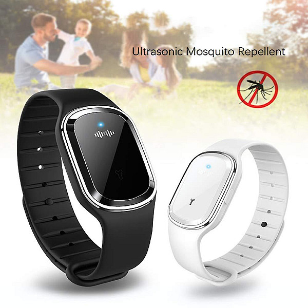 Ηλεκτρονικό Βραχιόλι Εντομοαπωθητικό MOSQUITO REPELLENT BRACELET M1 ΛΕΥΚΟ