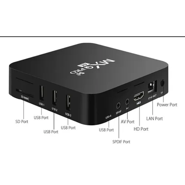 TV Box MX9 4K UHD με WiFi USB 2.1 16GB RAM και 256GB Αποθηκευτικό Χώρο με Λειτουργικό Android MX9 Black