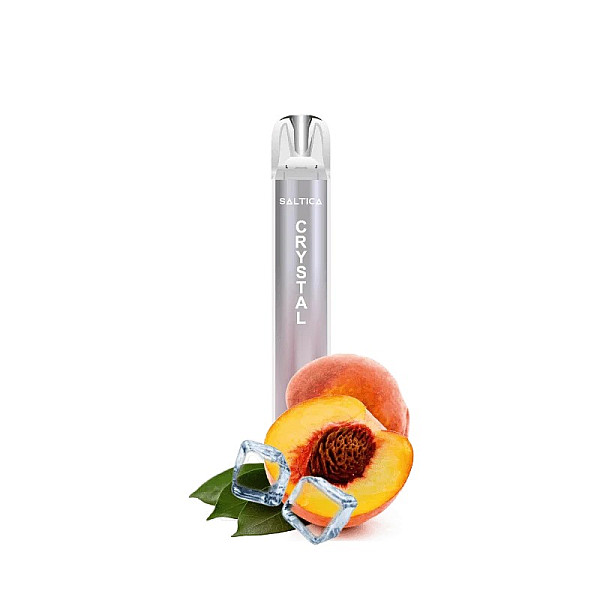 Saltica Crystal Ηλεκτρονικό Τσιγάρο μιας Χρήσης 700 Εισπνοών Peach Ice 2ml 20mg