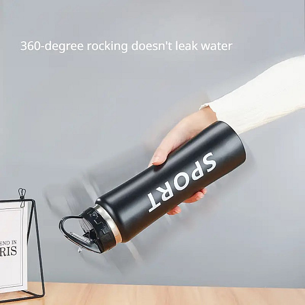 Θερμός Ανοξείδωτο Από Ατσάλι 750ml SPT01 Μαύρο