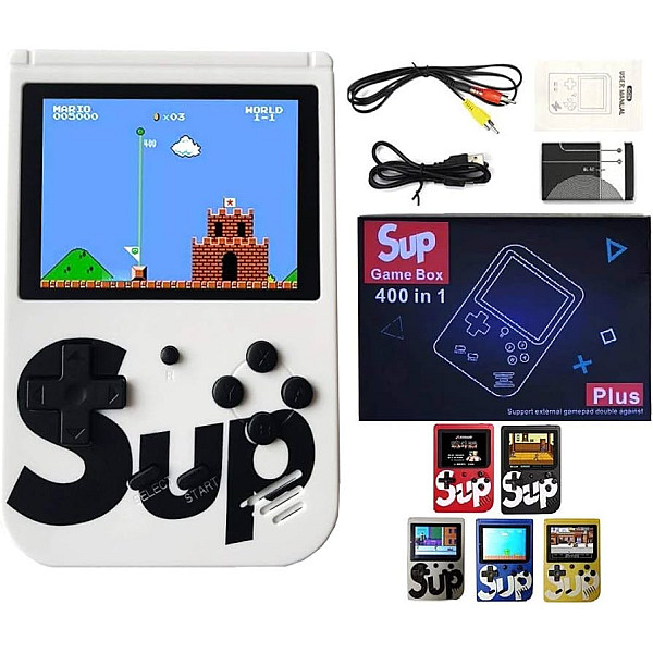 Ηλεκτρονική Παιδική Ρετρό Κονσόλα Sup Game Box 400 Λευκό