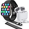SMARTWATCH + BLUETOOTH HANDSFREE ΔΩΡΟ + 2 ΛΟΥΡΑΚΙΑ T55 PRO MAX ΜΑΥΡΟ