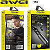 Awei T55 In-ear Bluetooth Handsfree Ακουστικά με Θήκη Φόρτισης Μαύρα