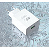 TYPE-C ΦΟΡΤΙΣΤΗΣ ΜΕ ΘΥΡΑ USB-A ΚΑΙ ΚΑΛΩΔΙΟ USB-C 65W CS-228.ΛΕΥΚΟ