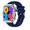 Z85 Max Big 2.04 3 Straps Smartwatch με Παλμογράφο Μπλε