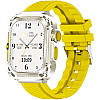 Z85 Max Big 2.04 3 Straps Smartwatch με Παλμογράφο Κίτρινο
