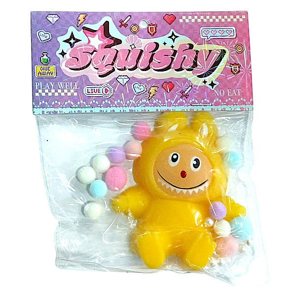 Antistress Squishy Labubu 9cm 2854-01 Κίτρινο
