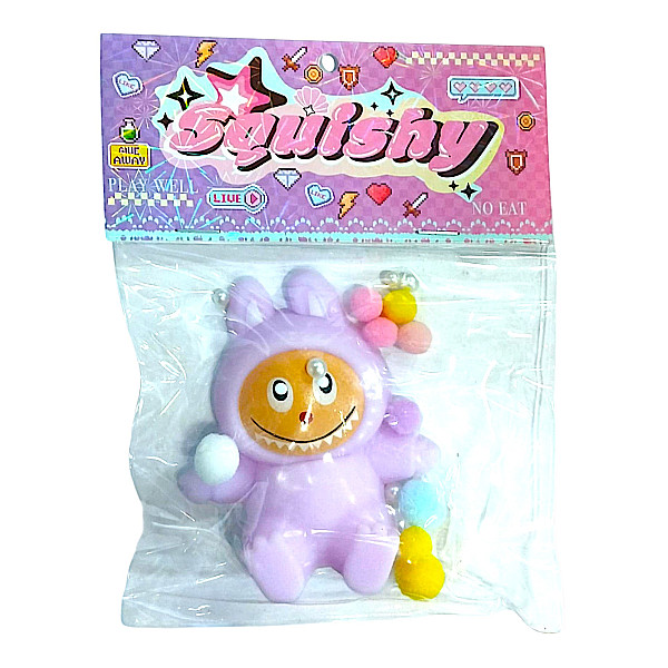 Antistress Squishy Labubu 9cm 2854-01 Μωβ
