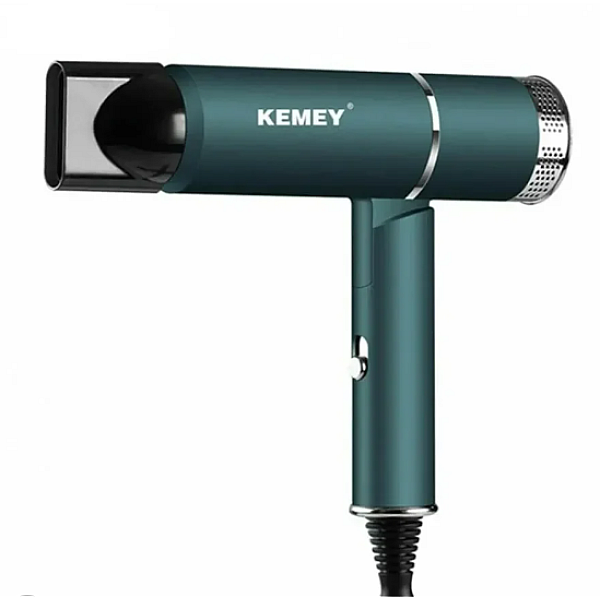 Επαγγελματικό 3500W Kemey αναδιπλούμενο πιστολάκι μαλλιών Km-9825 Πράσινο