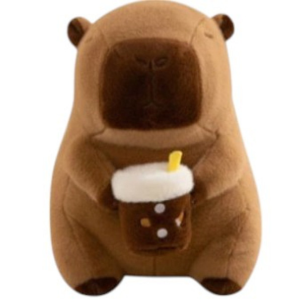 Λούτρινο ζωάκι Καπιμπάρα (Capybara) με Kαρύδα 45cm 1440-86255 Καφέ