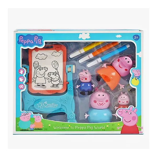 Παιχνίδι Μινιατούρα Peppa Pig Family Πίνακας Ζωγραφικής για 3+ Ετών 552-7