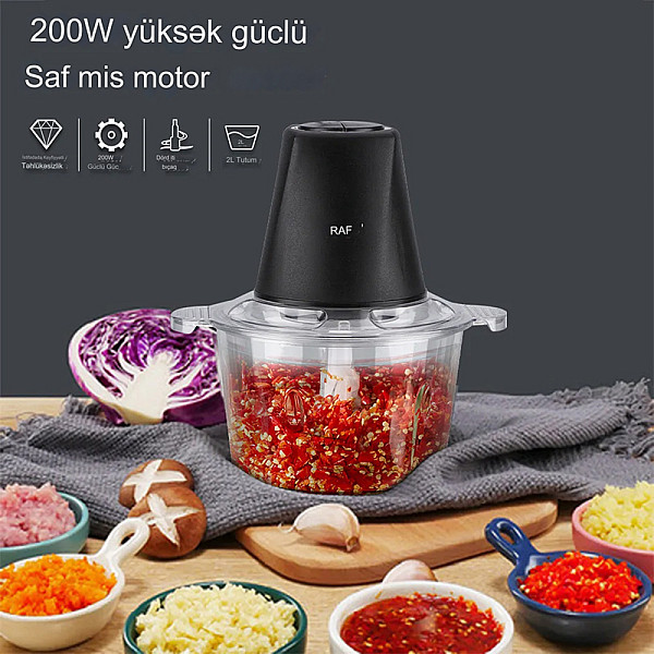 Πολυκόπτης Multi 600W με Δοχείο 2lt Raf R-7011 Κόκκινο