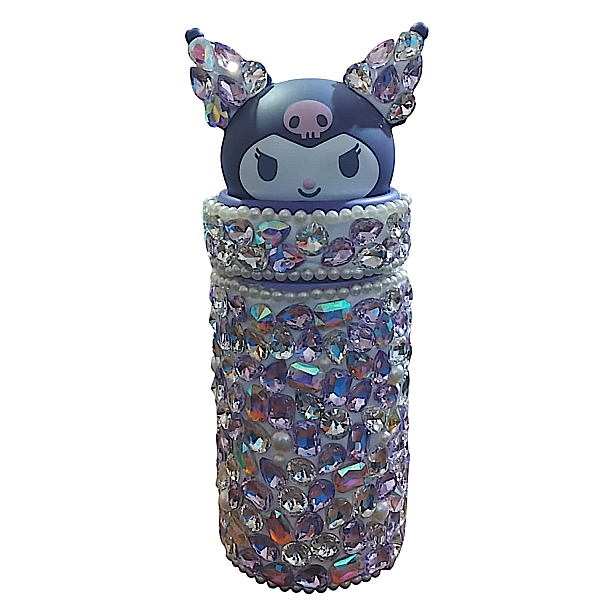 Sanrio Kuromi Θερμός παγούρι με στρας Ζεστό Κρύο 350ml 20933 Μωβ