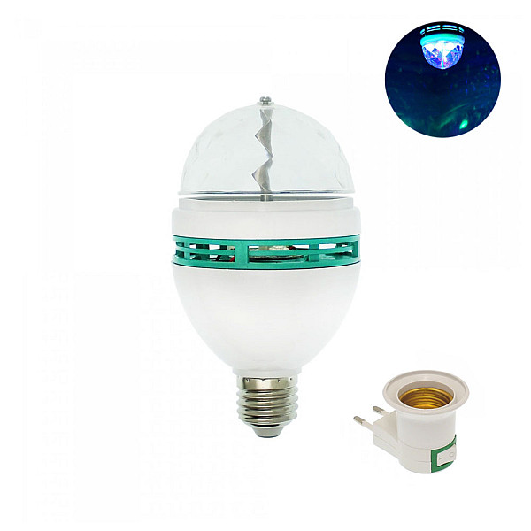 LED Λάμπα E27 Φωτορυθμικό RGB 85-260V 17959010 Λευκή