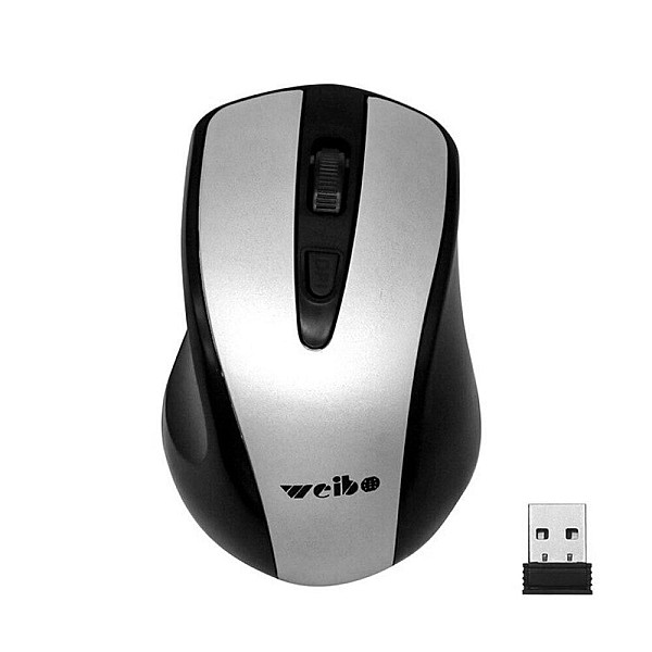 Ασύρματο Ποντίκι 2.4Ghz 2819B Weibo σε Ασημί Χρώμα