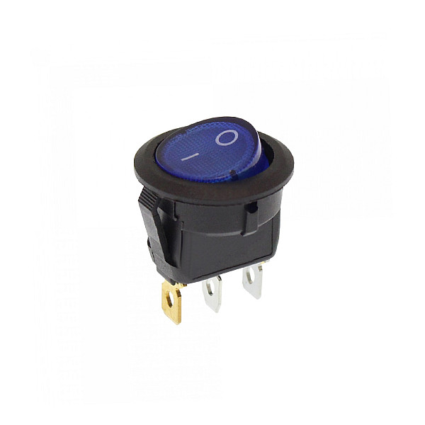 Διακόπτης On - Off 3 Pins με Μπλε Φωτισμό 6A 220V XM07