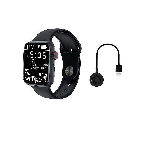 Smartwatch με Παλμογράφο και Απάντηση Κλήσεων - Μηνυμάτων HW22Pro Μαύρο