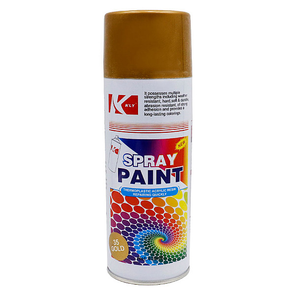 Σπρέι Βαφής Ακρυλικό με Γυαλιστερό Εφέ 200ml KLY-019-35 Χρυσό