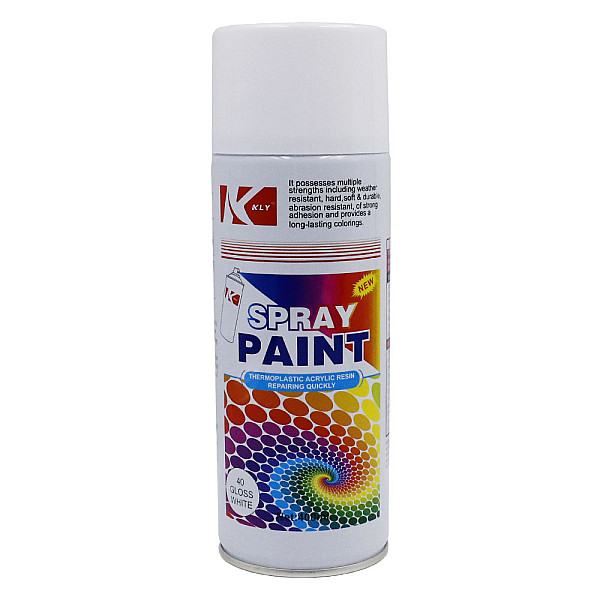 Σπρέι Βαφής Ακρυλικό με Γυαλιστερό Εφέ 200ml KLY-019-40 Λευκό