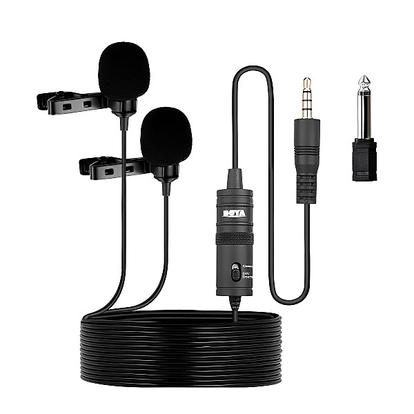 Σετ Πυκνωτικό Μικρόφωνο Jack 3.5mm Πέτου για Κάμερα και Κινητό 2 τμχ Boya BY-M1DM