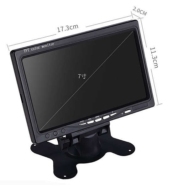 Οθόνη 7" TFT 12V για Ταμπλό Αυτοκινήτου Universal με Τηλεχειριστήριο D-117