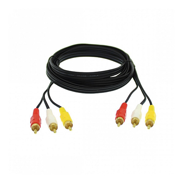 Καλώδιο Εικόνας και Ήχου 3 RCA σε 3 RCA 1.5m TR-2035 Μαύρο