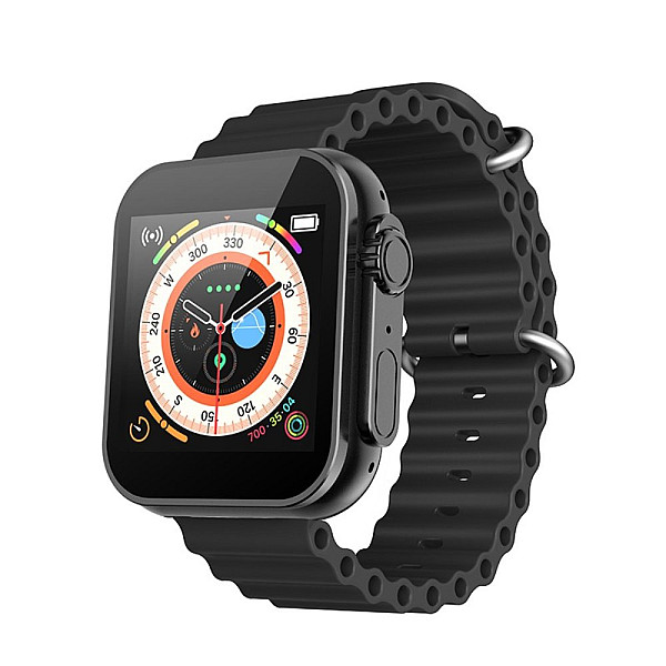 Smartwatch με Παλμογράφο και Απάντηση Κλήσεων - Μηνυμάτων U8 Ultra Μαύρο