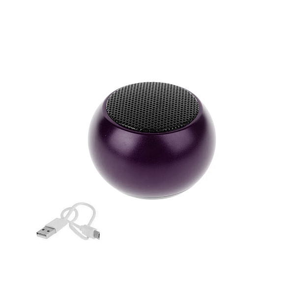 Mini Φορητό Ασύρματο Ηχείο Bluetooth 3W με Διάρκεια Μπαταρίας έως 4 Ώρες Μωβ