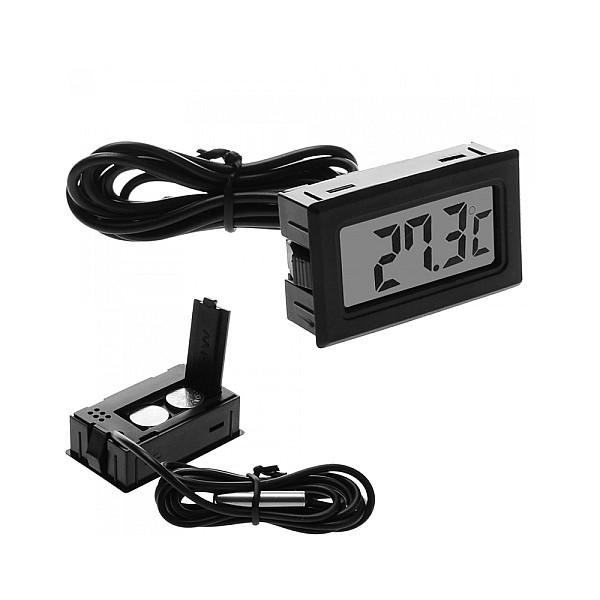 Ψηφιακό Θερμόμετρο με Οθόνη LCD και Αισθητήρα Θερμοκρασίας -50°C / +100°C TPM-10 Μαύρο