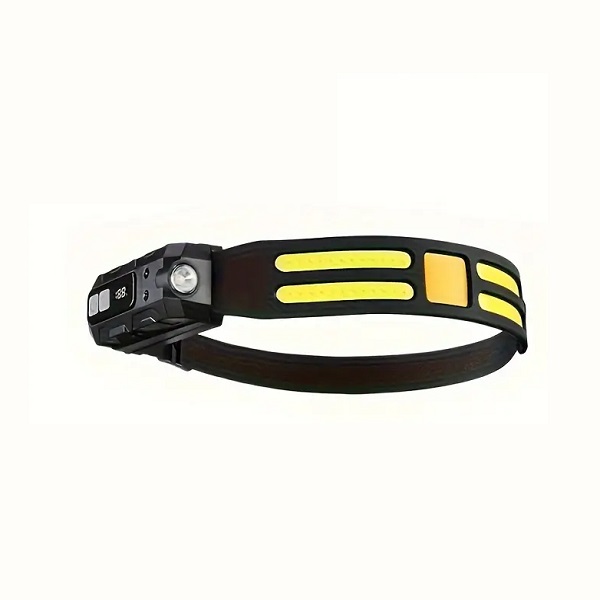 LED επαναφορτιζόμενος φακός κεφαλής COB με 4 λειτουργίες φωτισμού και αισθητήρα κίνησης και οθόνη LED ένδειξης μπαταρίας BL-CB-6104