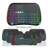 Ασύρματο πληκτρολόγιο Mini Wireless M9 με touchpad και διπλή λειτουργία 2.4G + Bluetooth με φωτισμό πλήκτρων 8 χρωμάτων για Android TV Box και υπολογιστή PC M9 Μαύρο