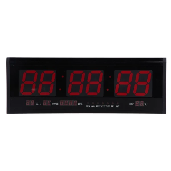 LED Ρολόι Τοίχου Ψηφιακό 48x18x4 JH4819 Μαύρο