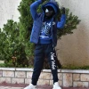ΠΑΙΔΙΚΟ ΣΕΤ ΓΙΑ ΑΓΟΡΙ ΜΕ ΜΠΟΥΦΑΝ ΑΜΑΝΙΚΟ MOHICANS HJ-6220.BLUE