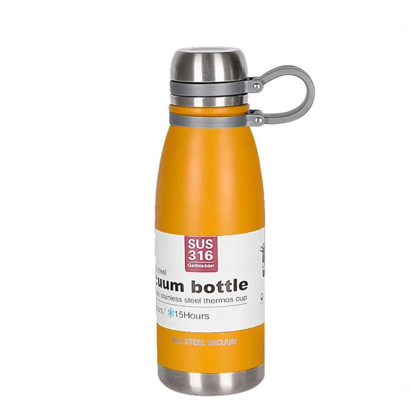 Μπουκάλι Θερμός με Ιμάντα Μεταφοράς 800ml JB-6065 Κίτρινο