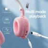Ασύρματα Ακουστικά Bluetooth Cute Cat Ears με Αποσπώμενο Μικρόφωνο  KE28 Λευκό