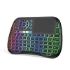 Ασύρματο πληκτρολόγιο Mini Wireless M9 με touchpad και διπλή λειτουργία 2.4G + Bluetooth με φωτισμό πλήκτρων 8 χρωμάτων για Android TV Box και υπολογιστή PC M9 Μαύρο