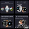 Smartwatch S20 MAX with voice assistant 46mm  male smartwatch NFC access control pressure monitor full screen compass 480x480 Μαύρο