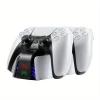 Roar Dual Charging Station Βάση Φόρτισης για 2 χειριστήρια PS5 με φωτισμό LED SND-462A Λευκή